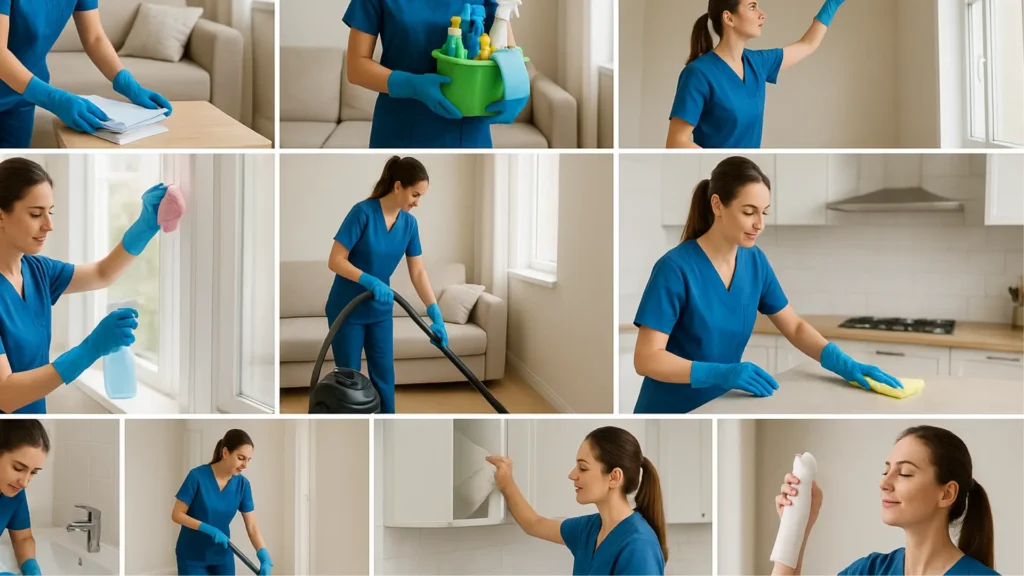 how to clean a house professionally