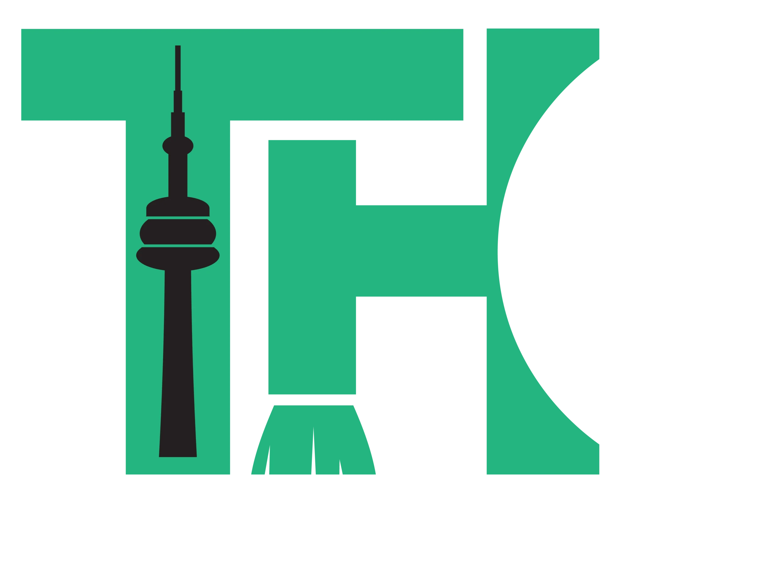 Toronto Home Cleaners logo featuring the CN Tower, emphasizing prompt cleaning services and customer satisfaction.
